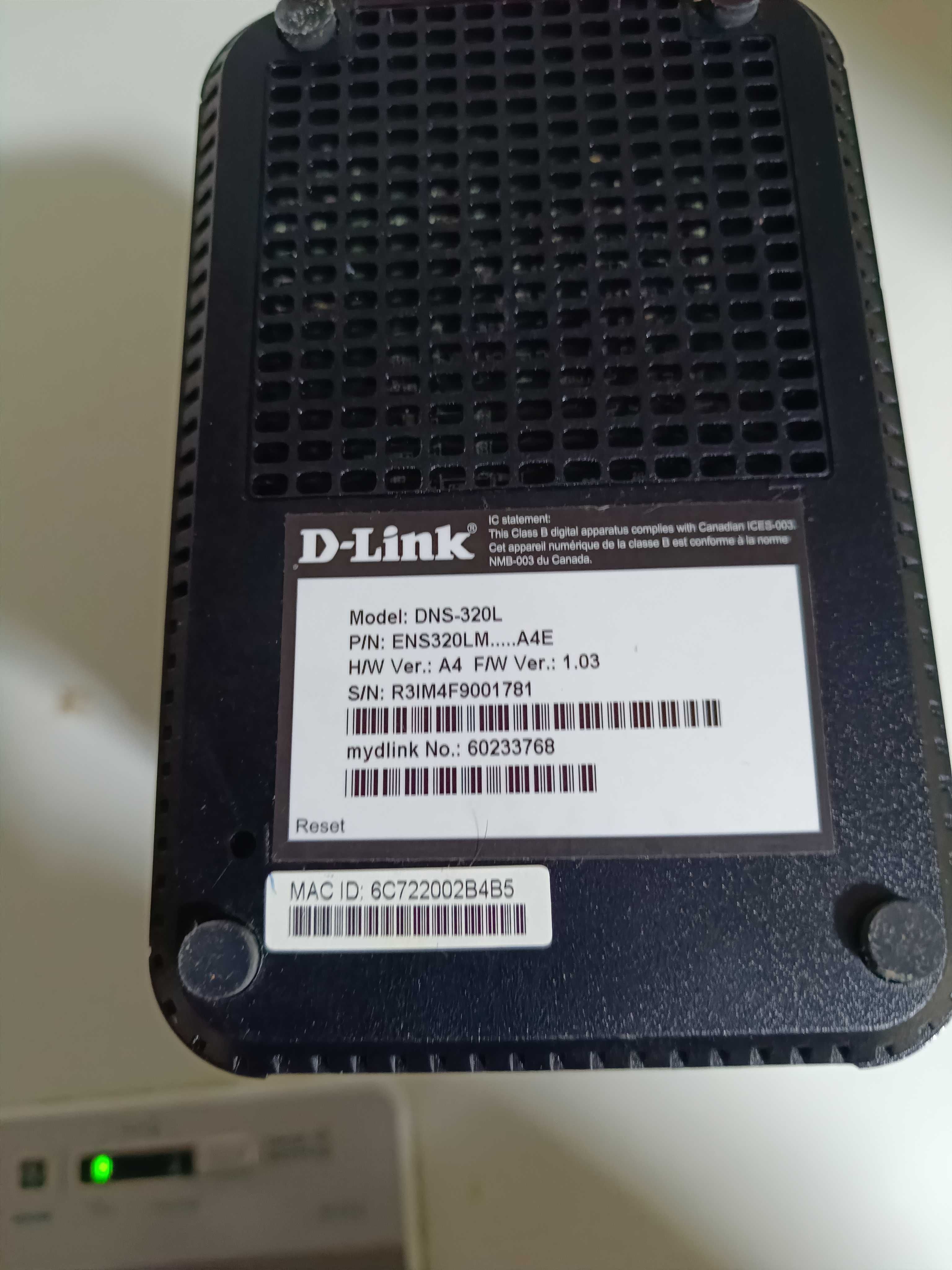 Sprawny Serwer NAS Dlink Share Center DNS 320L + 2HDD 500GB