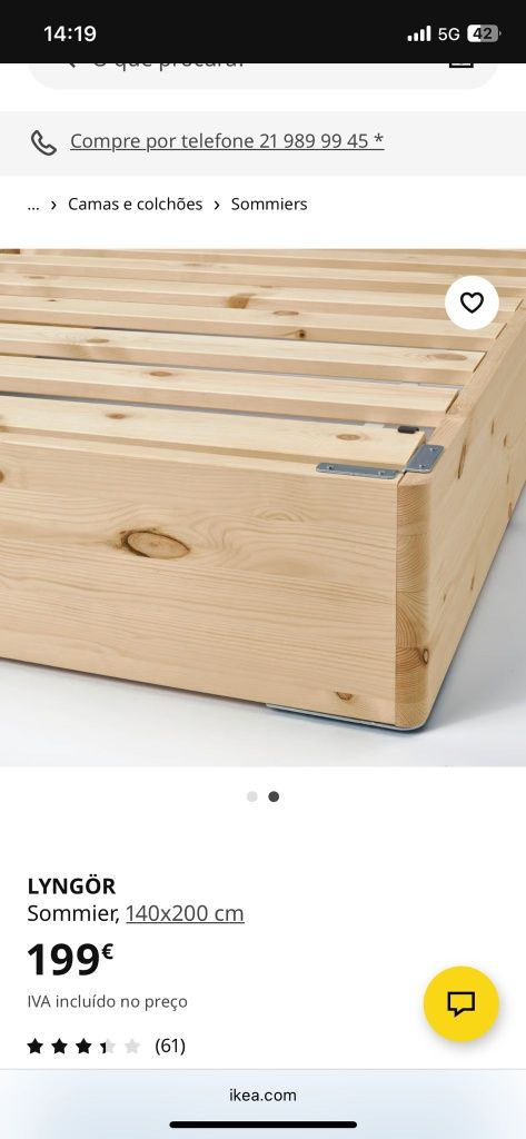 Estrutura de cama ikea com pés