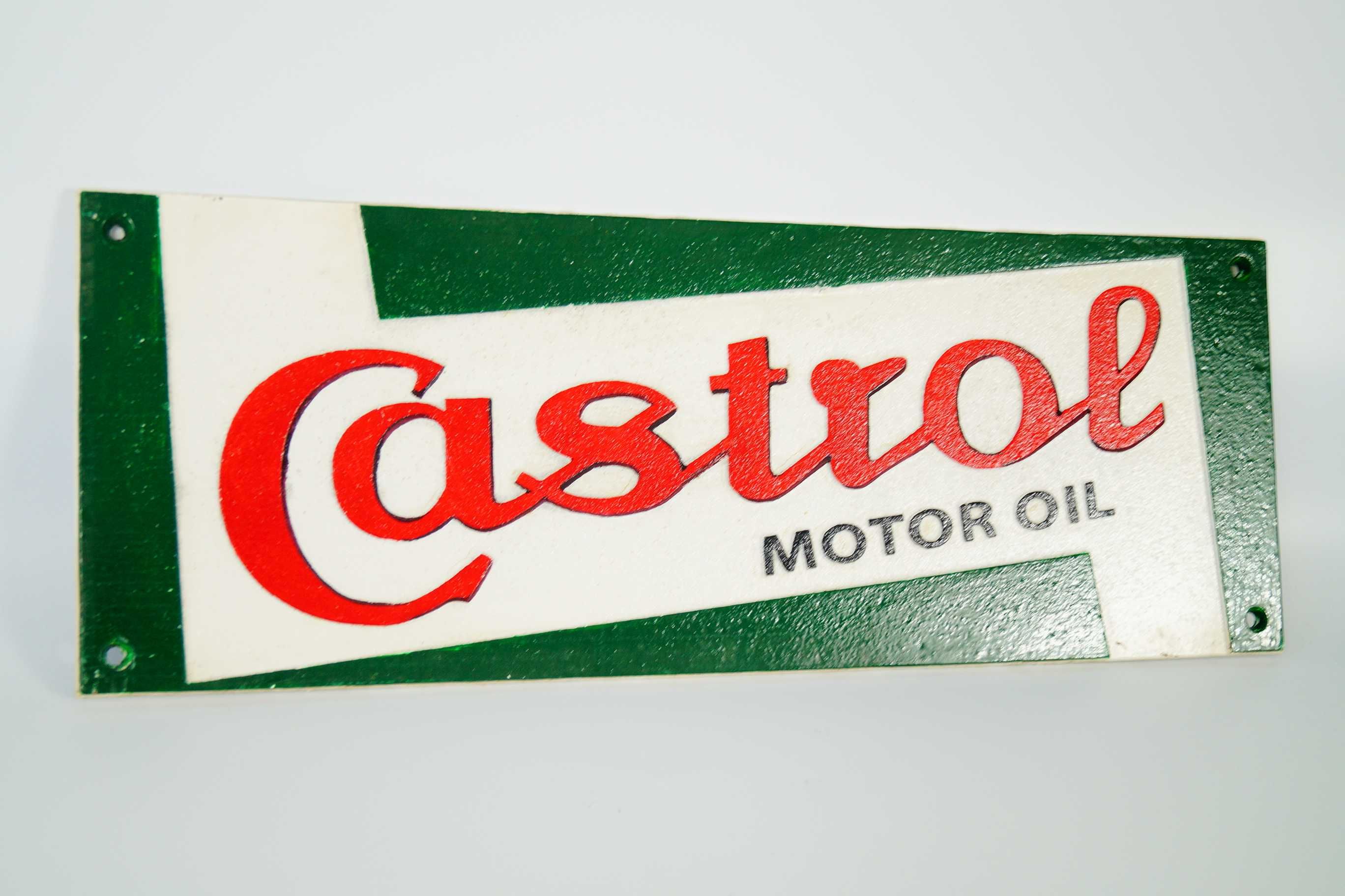 CASTROL MOTOR OIL żeliwna zawieszka szyld mechanik warsztat