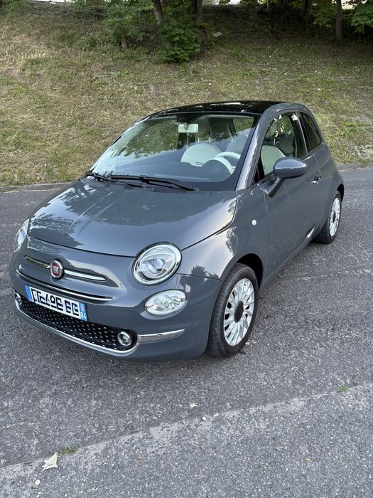 Fiat 500 lounge 1.2 benzyna 2019r klima , szklany dach, led , carplay