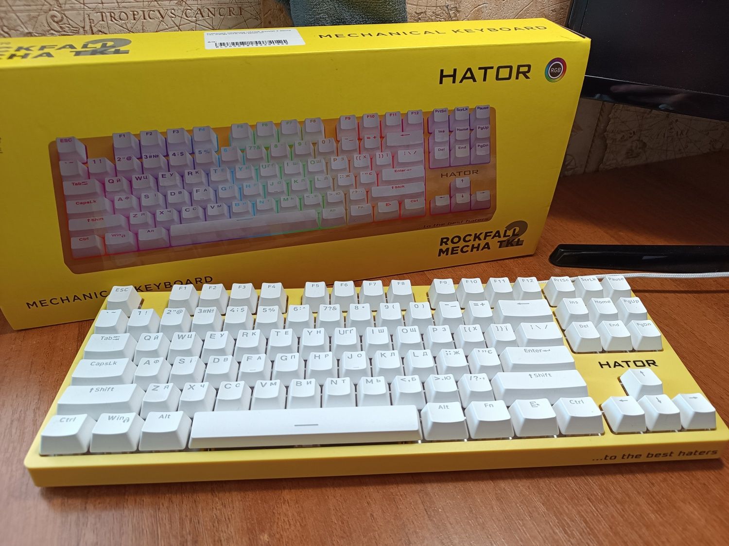 Клавиатура проводная игровая Hator Rockfall 2 Mecha TKL Orange