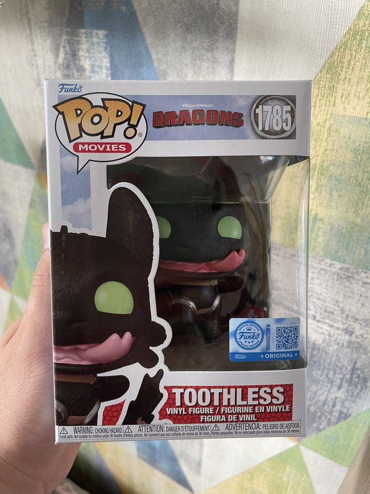 Оригінальний Funko pop Toothless ( Без-зубик ) (як приручити дракона)