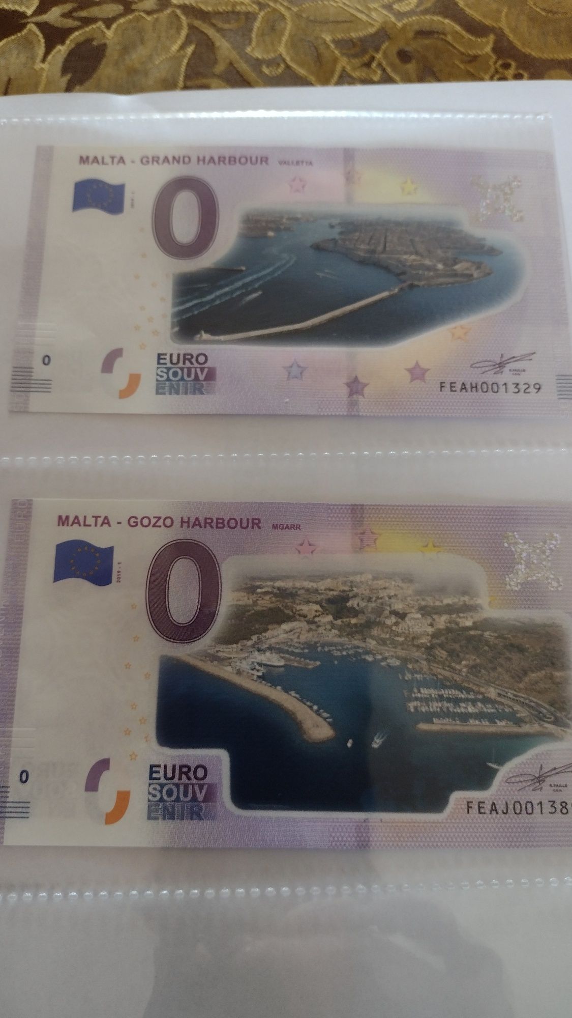 Banknoty 0 euro Malta kolor color kolorowe