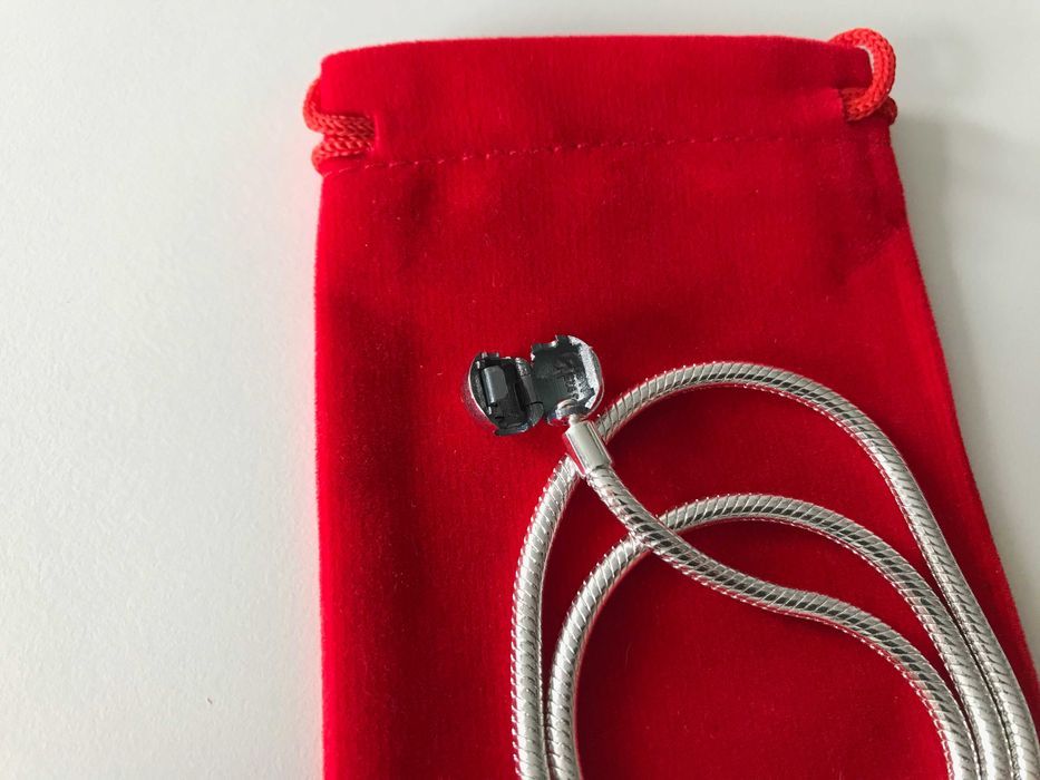 Colar Tradicional Malha Snake Pandora em Prata de Lei S925 Nova