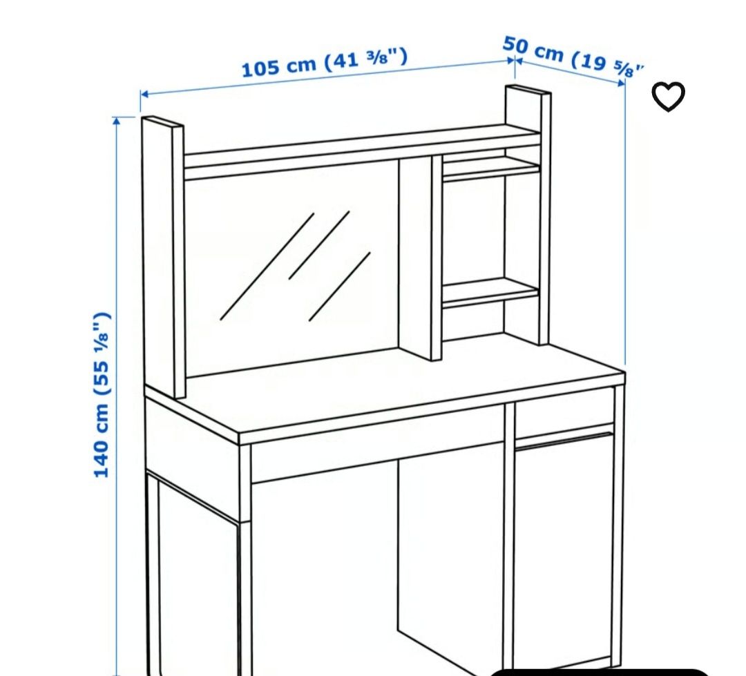Secretaria IKEA Mike com estante