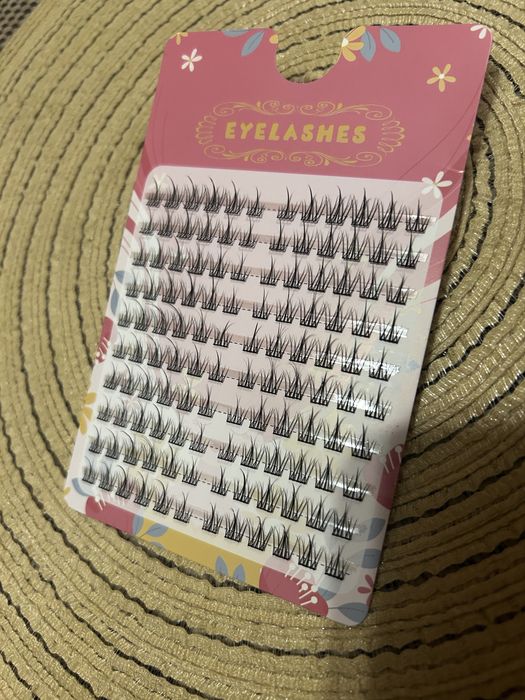 Вії (ресницы ) для самостійного нарощення, пучкові вії, клей для вій