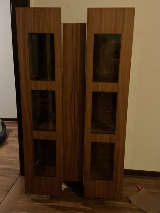 Cristaleira/Vitrine c/ Portas de Vidro 160×80×50 —Como Nova -Gondomar