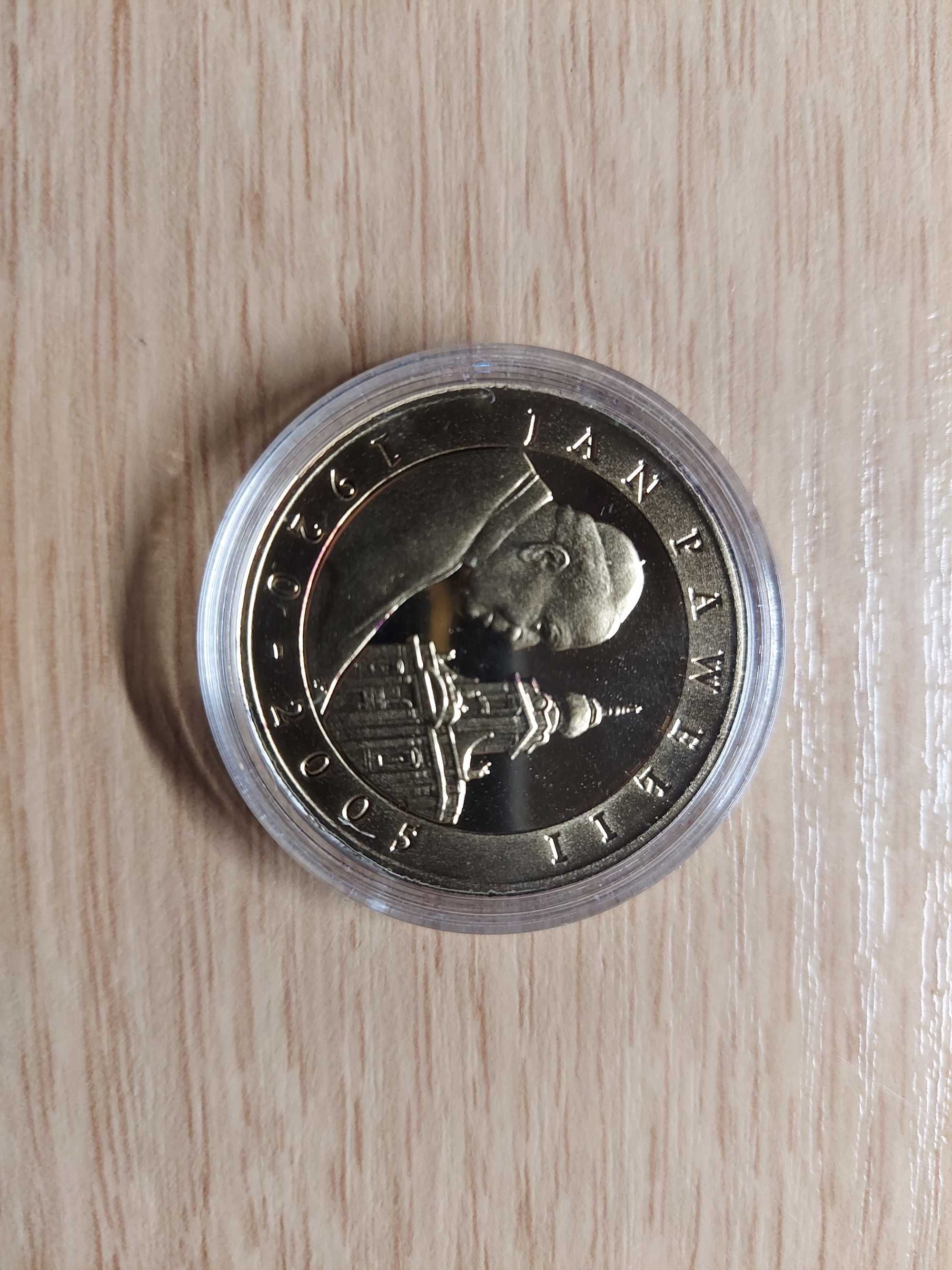 Złoto-srebrna moneta Jan Paweł II 1920 / 2005, 10 pln z 2005 roku