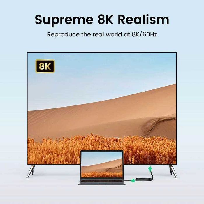 Кабель HDMI 2.1 Ugreen 8k 60hz 4k 120hz eARC HDR 5 метров Гарантия!