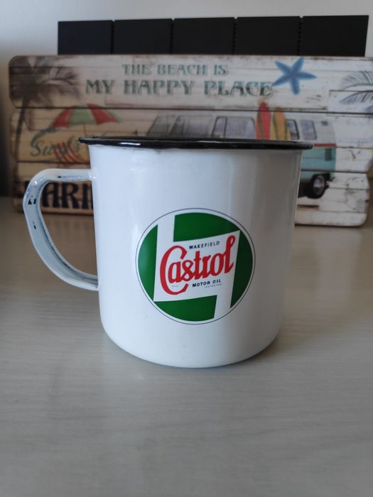 Caneca esmaltada, Castrol Motor Oil