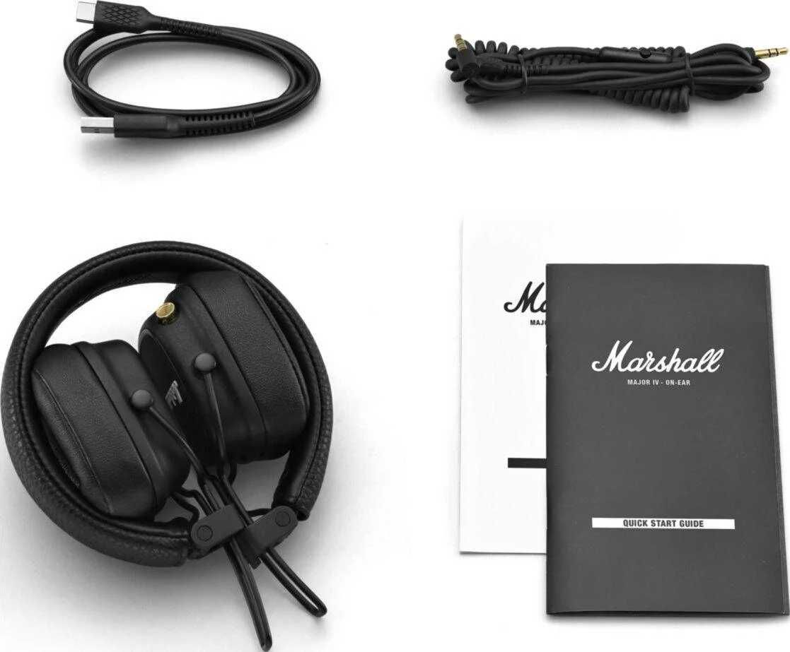 Навушники з мікрофоном Marshall Major IV Black (маршал мажор 4)