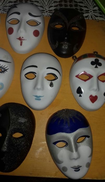 Máscaras de porcelana "Colecção Noites e Faustos de Veneza"