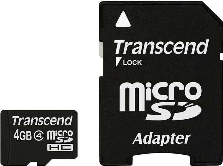Transcend 4 GB microSD + SD adapter TS2GUSD230I