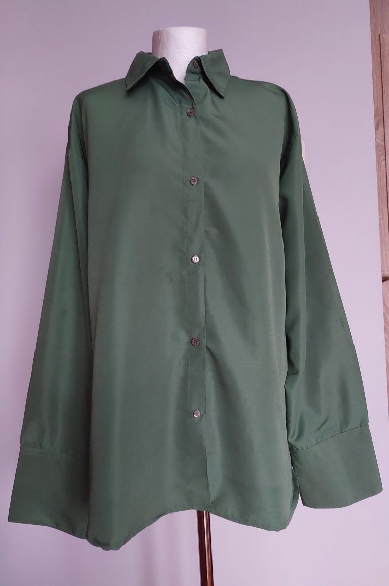 Nowa Koszula Uniti zielona oliwkowa XXL/44/16 unisex oversize