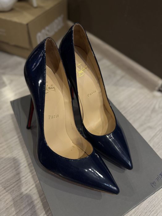 Лодочки в стилі Christian Louboutin  шкіра/натуральний лак