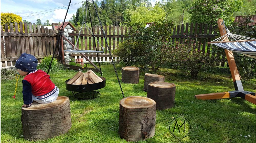 Grill ogrodowy  Kompletny zestaw TRÓJNÓG KUTY + PALENISKO + RUSZT