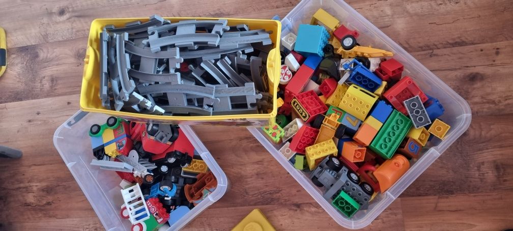Zestaw klocków Dla Dzieci KIocki Lego Duplo 10kg + Pojemniki + Tory +