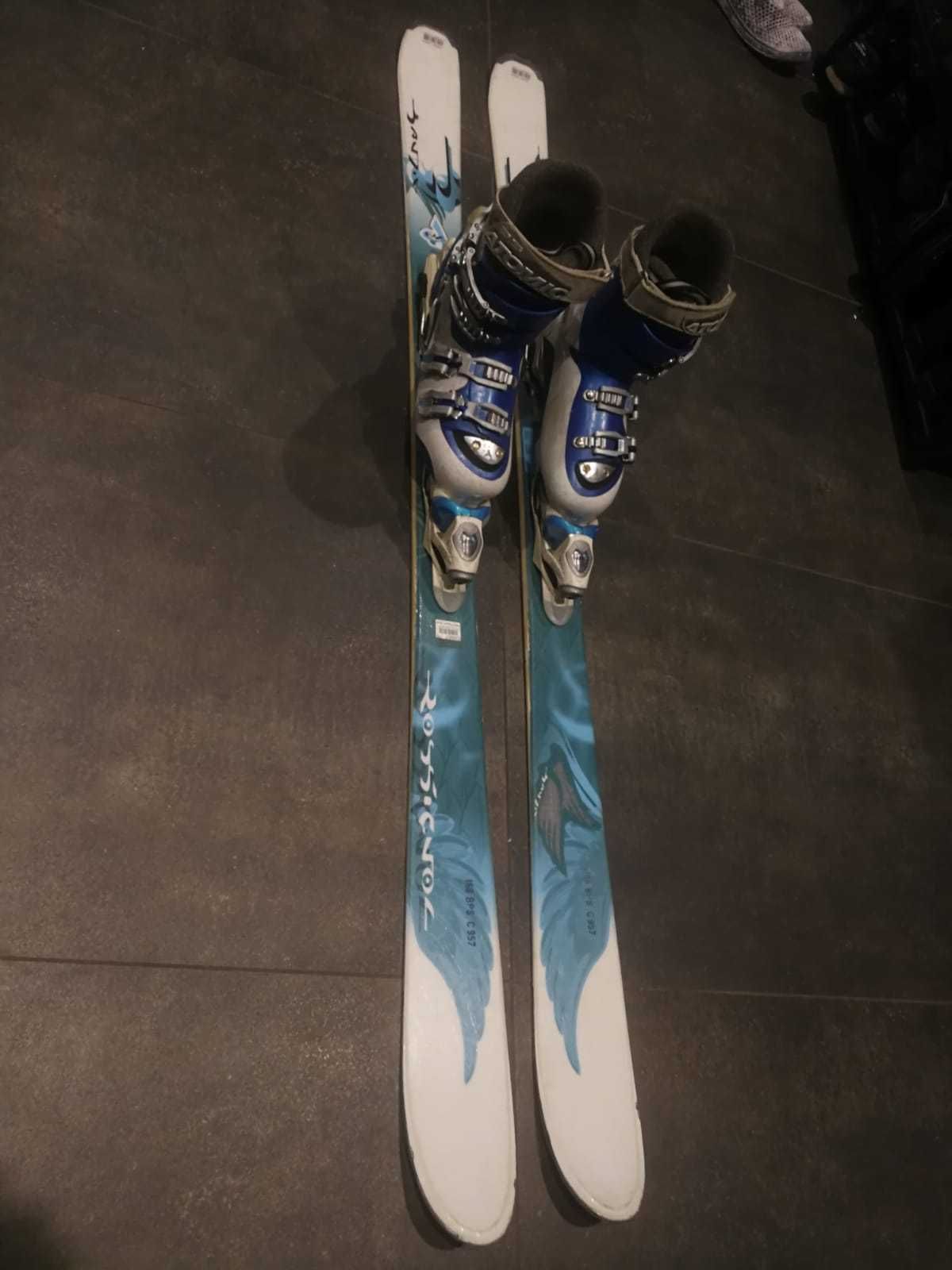 Buty 250mm + narty 166cm damskie Rossignol