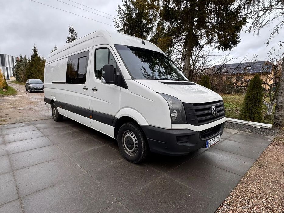 Volkswagen CRAFTER MAXI BRYGADÓWKA KLIMATYZACJA  Zarejestrowany Opłacony Gotowy do pracy F-VAT MARŻA
