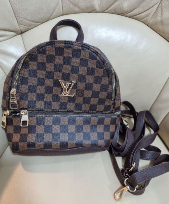 Brązowy piękny plecak damski nowy stylny Modny elegancki