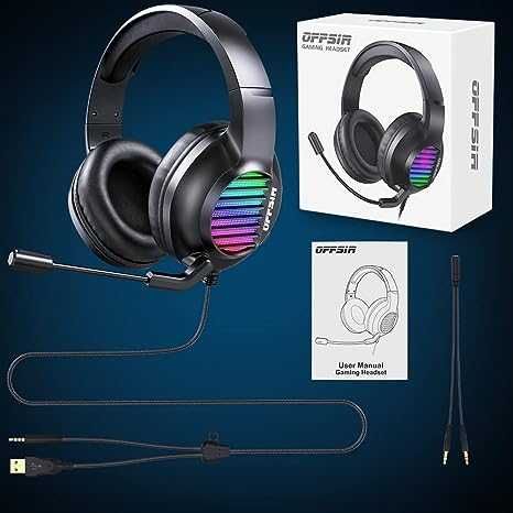 Zestaw słuchawkowy do gier z mikrofonem  do PS4, PS5, Xbox One, PC