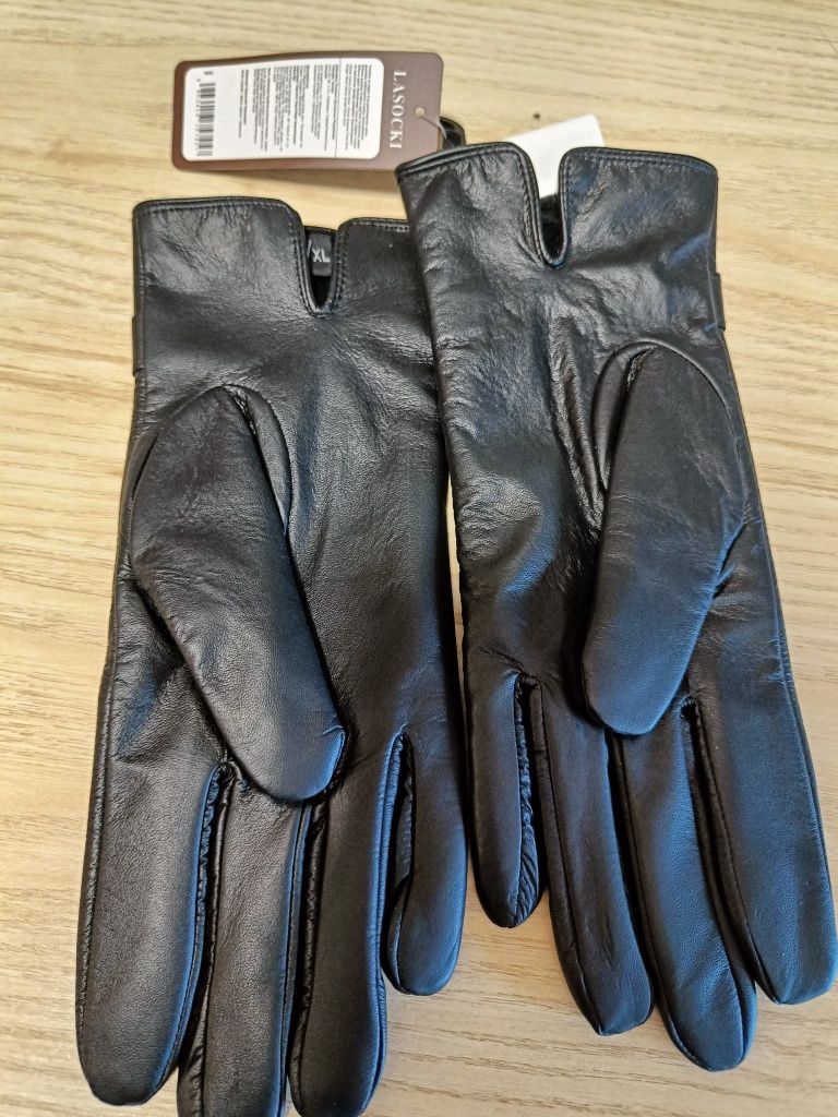 Skórzane rękawiczki damskie Lasocki XL