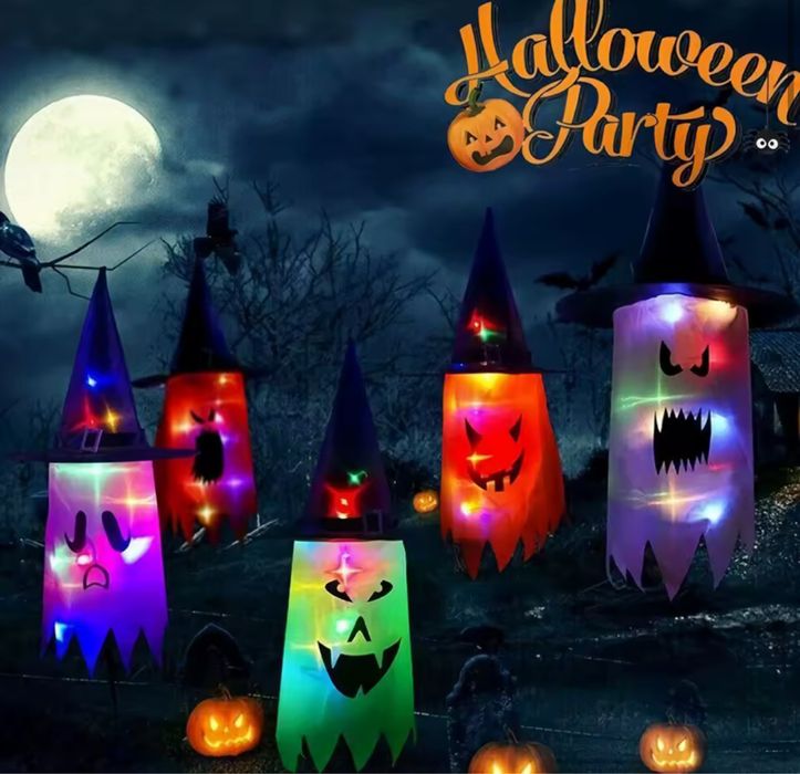 Zestaw 3 duchów świecących halloween HAL10