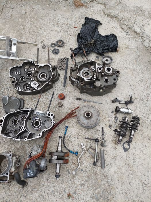 Husqvarna te 450 kartery skrzynia sprzęgło gaźnik wał wydech silnik