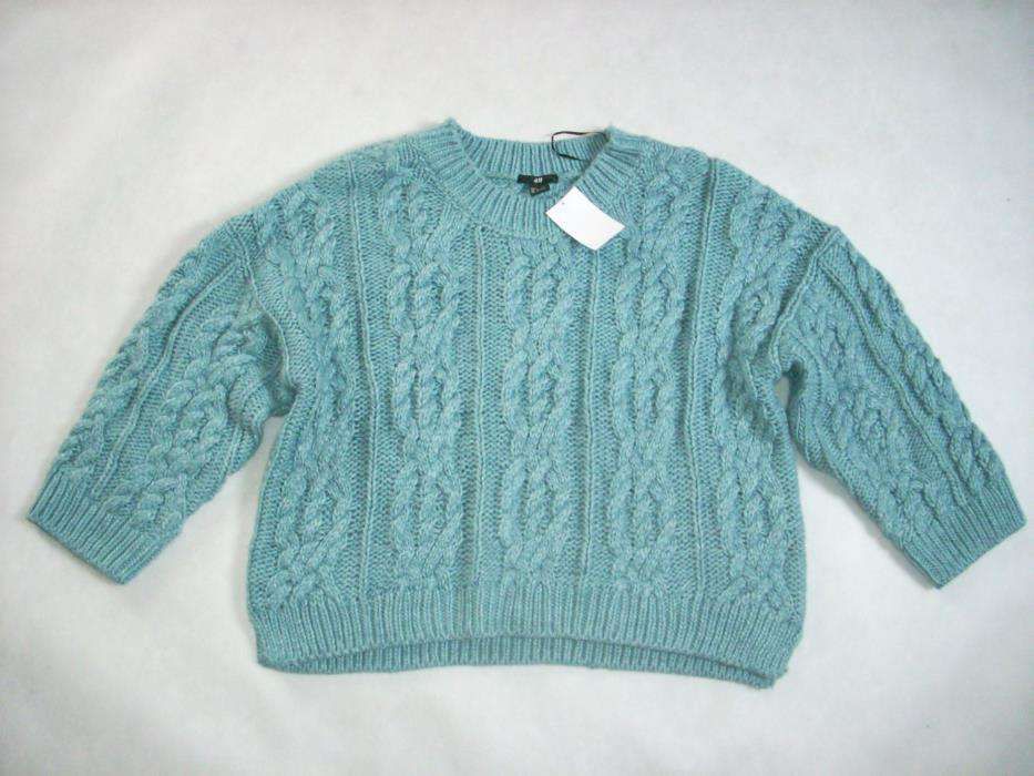 H&M Luźny Sweter NOWY Warkocze 40 42