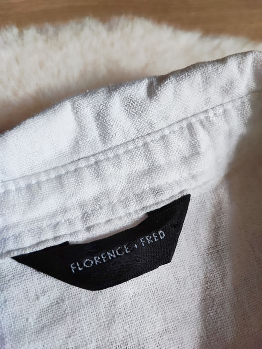 Biała lniana jakościowa sukienka XL len wiskoza lato urlop plus size