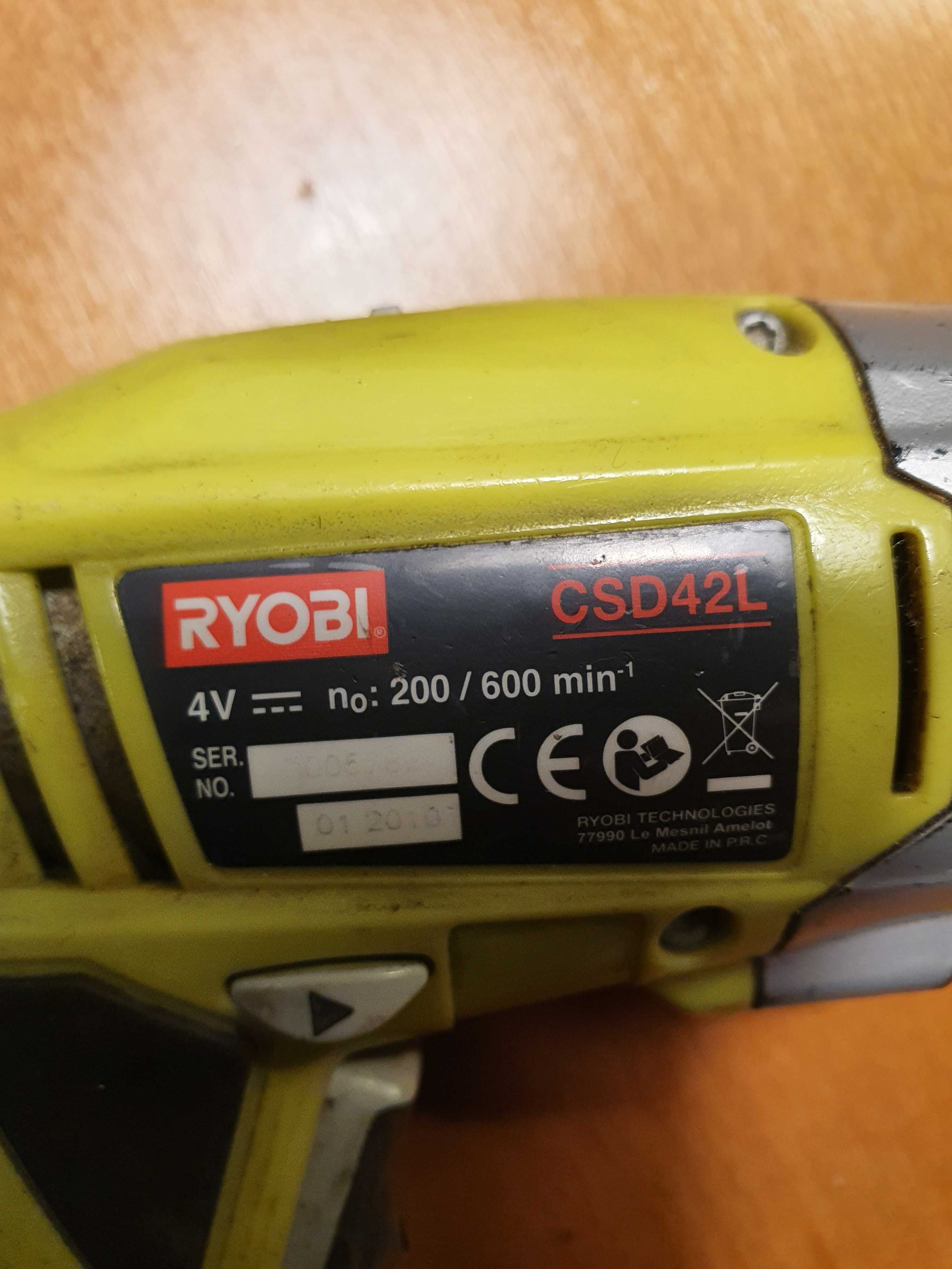 Wkrętarka akumulatorowa Ryobi CSD42L  + 2 x aku 4V