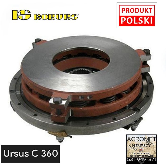 Sprzęgło kompletne dwustopniowe do Ursus C-360 Korus Produkt Polski