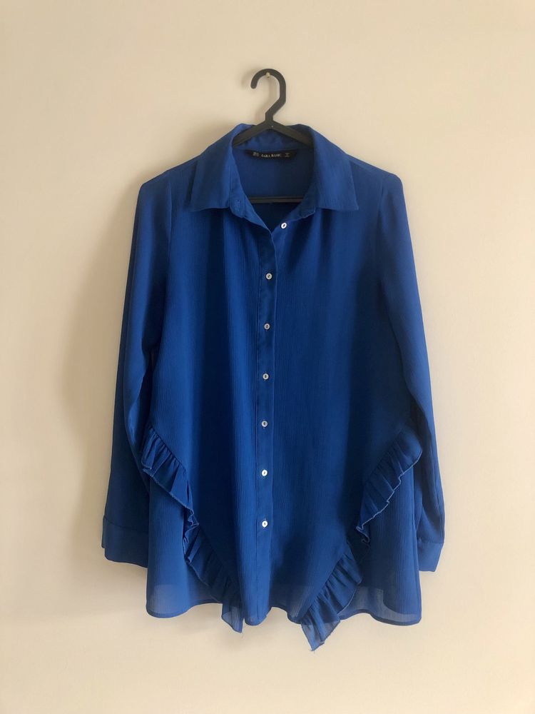 Blusa azul Zara XS