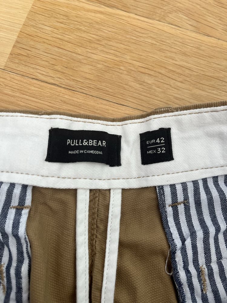 Pull&Bear szorty krótkie spodenki beżowe 42