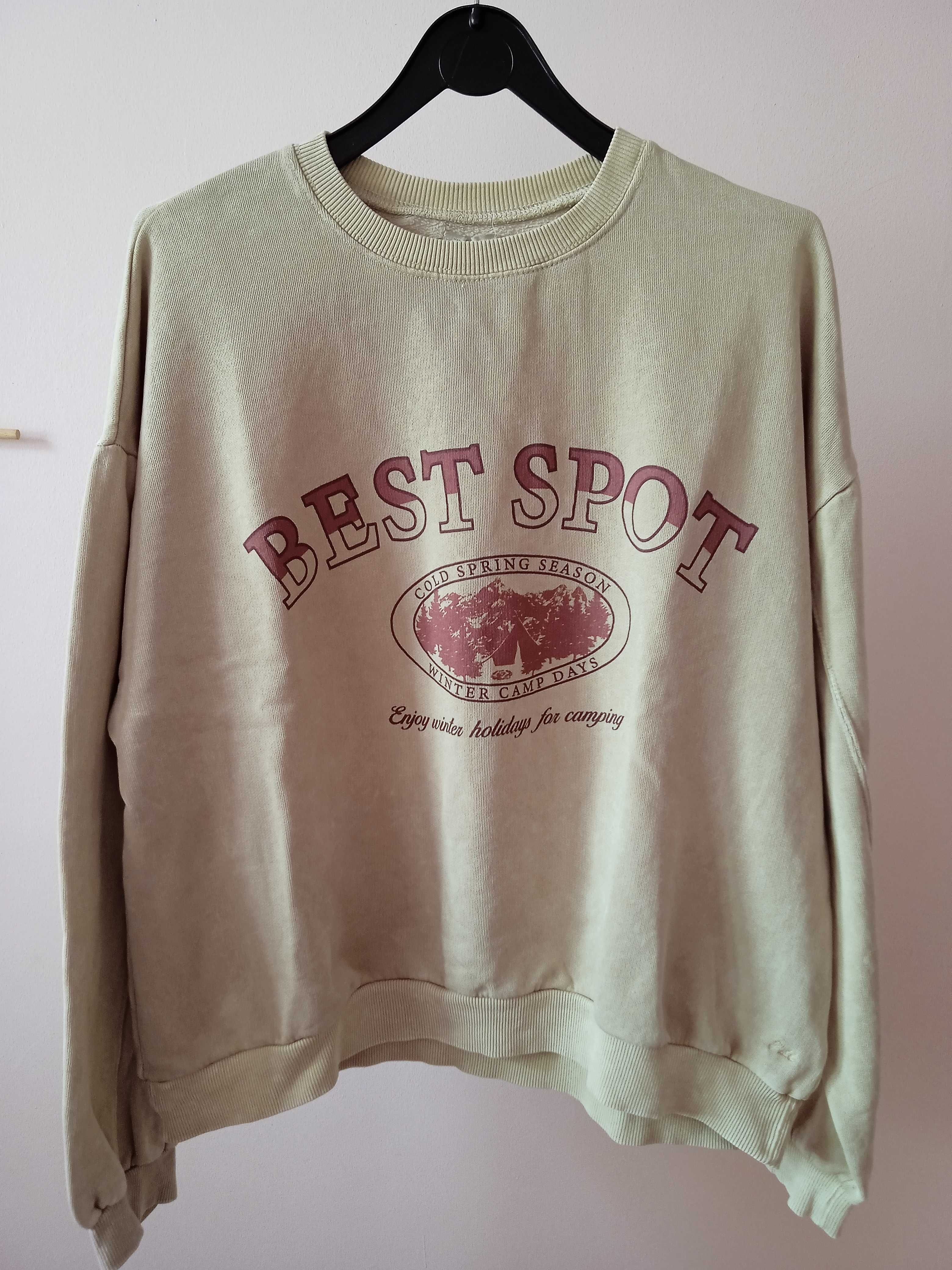 Sweatshirt creme Pull & Bear