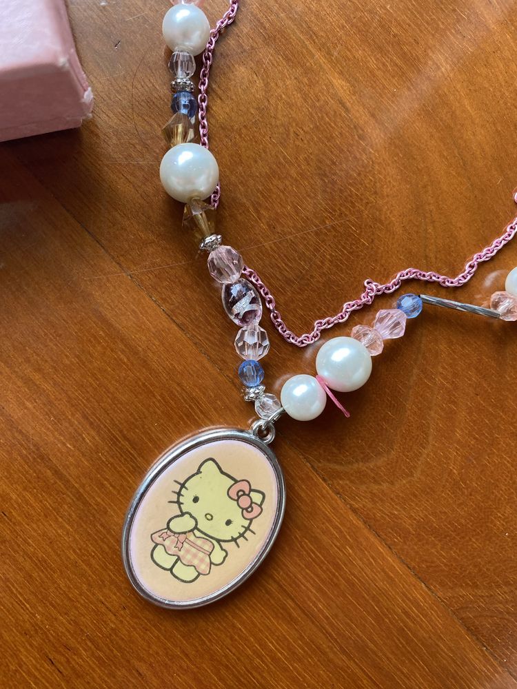 Conjunto colar hello kitty sanrio