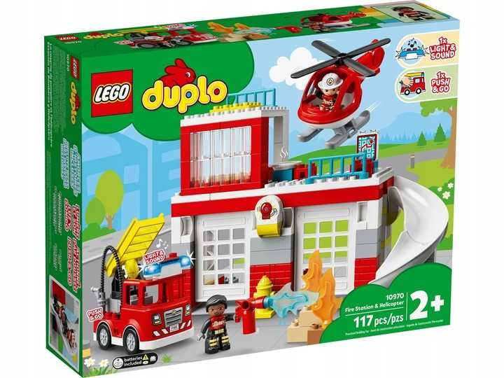 LEGO DUPLO, 10970, Remiza strażacka i helikopter, 2+