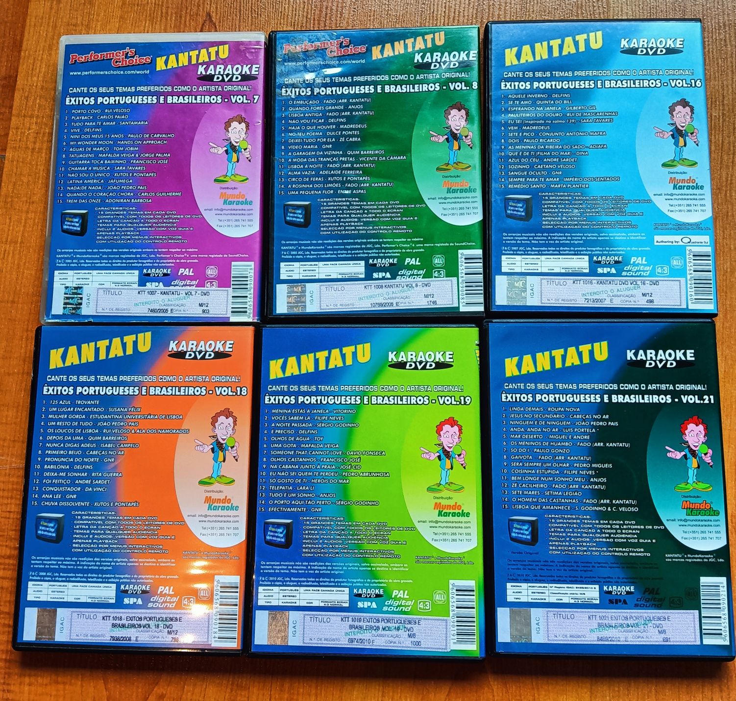 10 DVDs de karaoque