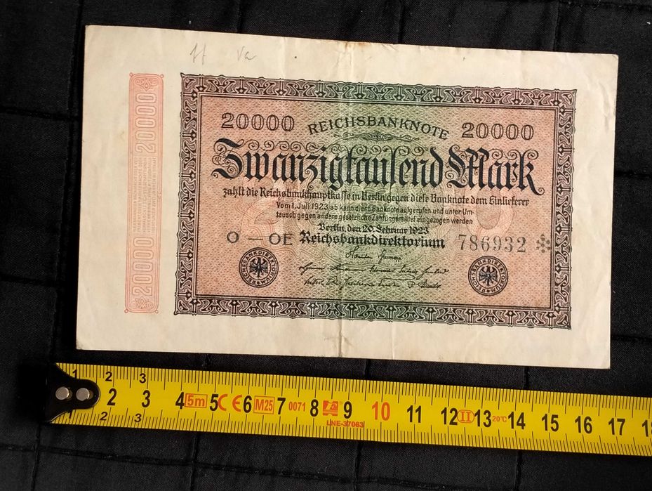 20000 marek niemieckich 1923, banknot