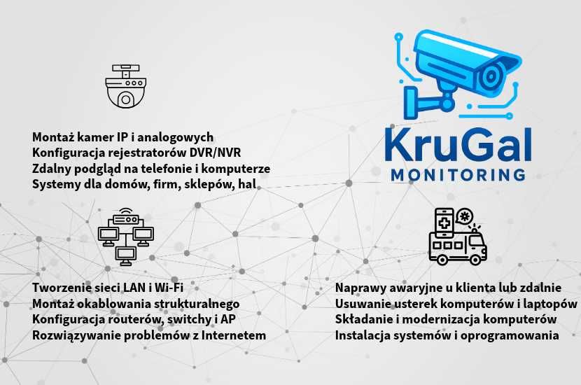 Monitoring •  Sieć komputerowa • Pogotowie komputerowe
