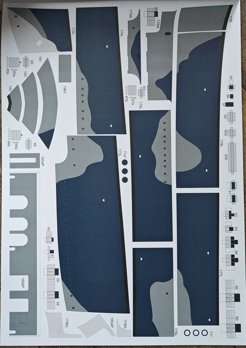 Lotniskowiec WASP CV-7 model kartonowy 1:200 "offset"