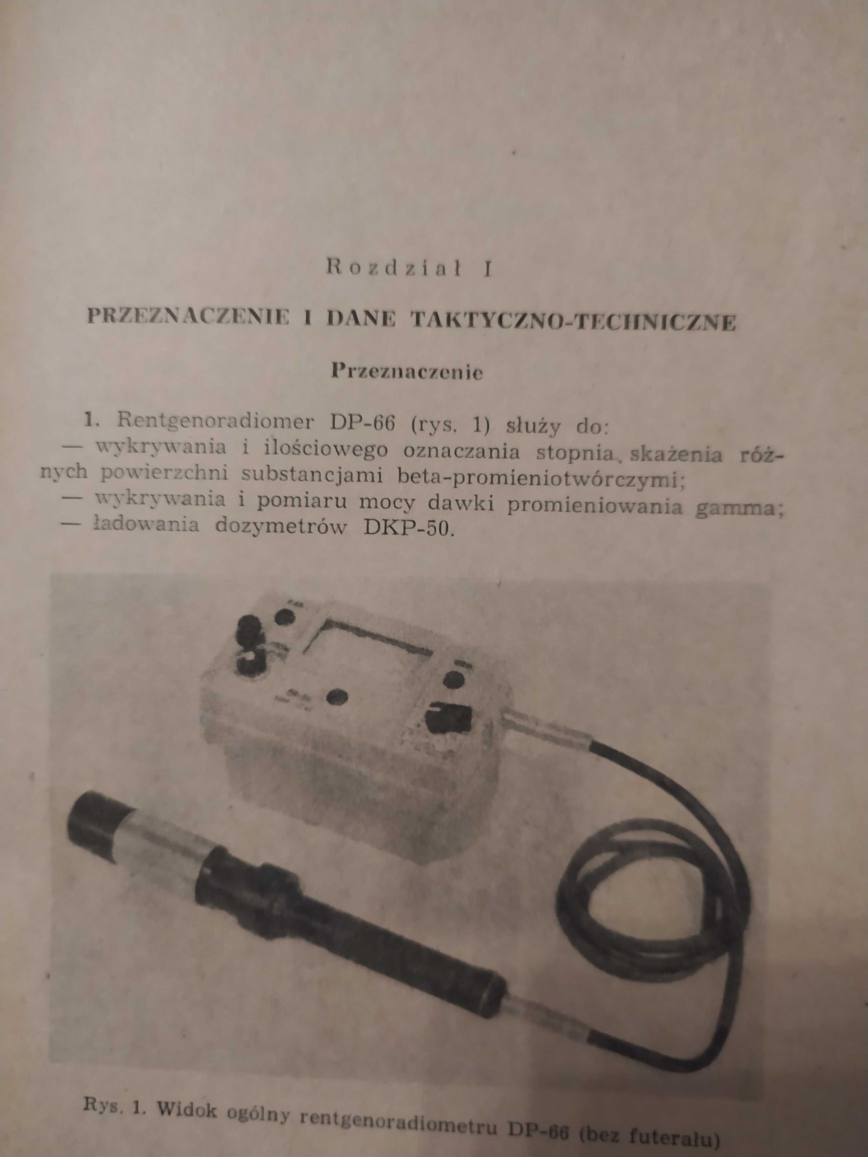 Instrukcja Wojsk Chemicznych rentgenoradiometr DP-66
