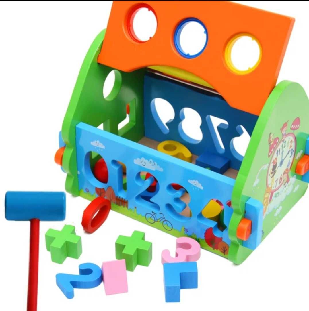 Nowy Domek edukacyjno-manualny z cyferkami dla dzieci montessori