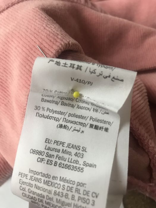 Bluza welurowa Pepe Jeans r. S