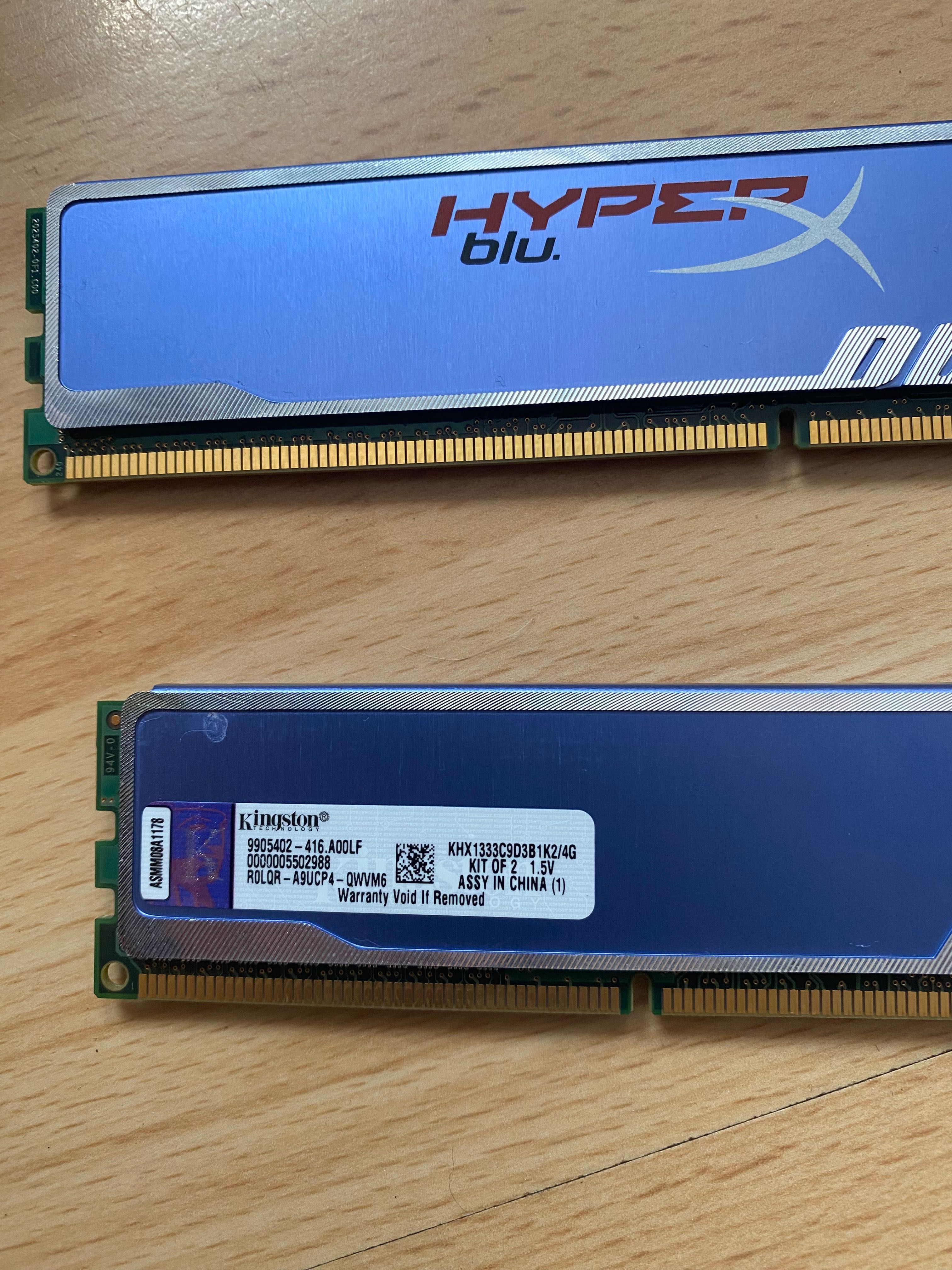 Kingston Hyper blu DDR3  2x2GB 1333MHz