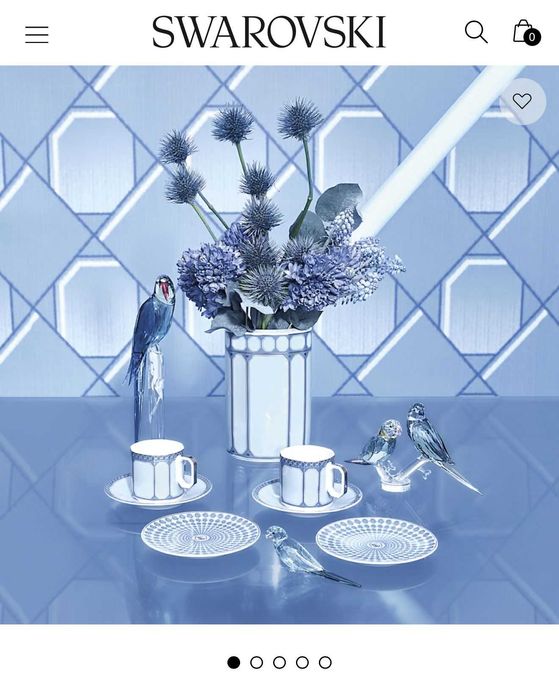 Conjunto pires e chávena de café SWAROVSKI