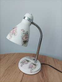 Lampka biurkowa w róże handemade, style vintage