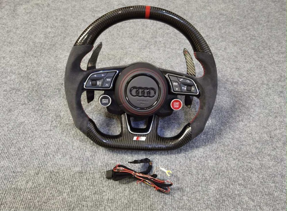 Kierownica Audi RS – skóra/alcantara, tuning, OEM a3 s3 a4 a6 karbon