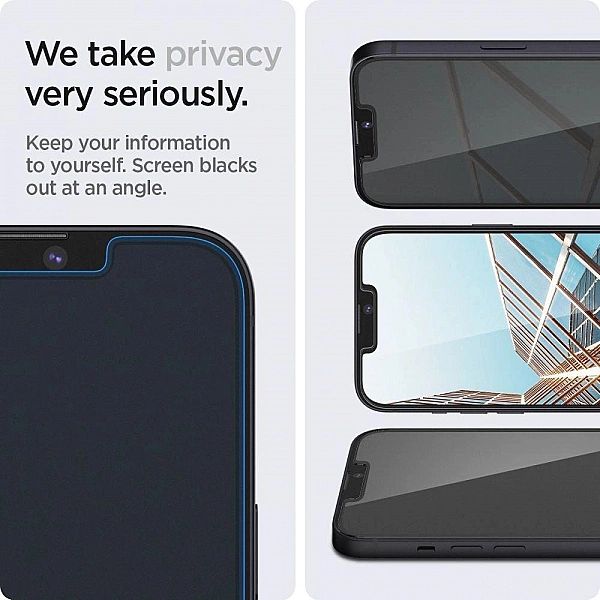 Szkło hartowane Spigen Glas.tR EZ Fit Privacy na iPhone 13 / 13 Pro /