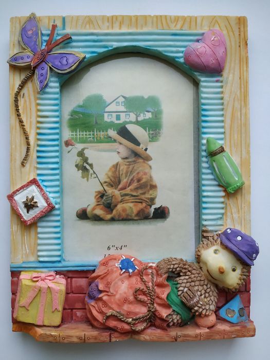 Фоторамка 15×10 ( 6×4 ) керамика детская